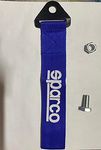 AUTO MT SPARCO Tow Belt & Strap || SPARCO Premium Universal Front & Rear Tow Strap/Tow Hook Towing Belt (Nylon, 1000 kg Pull Capacity) (Blue)