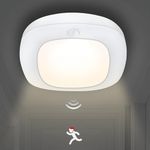 aurogeek Motion Sensor Ceiling Light LED: Battery Operated Bright Activated Indoor Outdoor Wall Lights for Shed Loft Porch Toilet Garage Stair Hallway Cupboard 250LM(Battery Not Included)