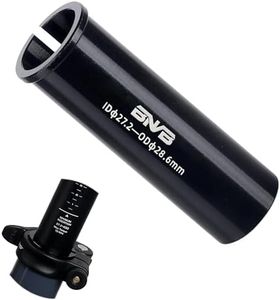 BNVB Alloy Bike Seatpost Shim, 100mm Length Aluminum Bicycle Reducing Sleeve Seat Post Tube Adapter, Diameter Switch 25.4 to 27.2mm