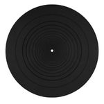 12 Inch Turntable Mat, Silicone Black Record Player Mat Anti-static LP Anti-Slip Mat Anti-Slip Turntable Mat Suitable for All LP Vinyl Record Players Home Vinyl Record Mat Replacement Accessories