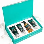 mCaffeine Gift Kit with Pure Coffee Skincare | Gift Set with Face Wash, Face Scrub, Body Wash & Sunscreen | Suitable Gift Kit for All Occasions & All Skin Types | Diwali Gift Set Bhaidooj Sister Brother | Wife Birthday, Anniversary Perfect Gift Hampers For Men and Women