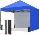 COOSHADE Pop Up Canopy Tent 10x10 with 2 Sidewalls, Outdoor Shade Instant Canopy Tents(Royal Blue)