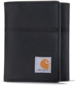 Carhartt Men's Standard Trifold Wallet, Legacy - Black, One Size