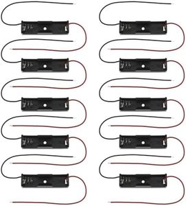 LT Easiyl 10pcs 1.5V AA Battery Holder with Leads for Electronic Experiment DIY Projects PCB Circuit Projects Family Appliances, Black