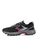 Saucony Women's Excursion TR16 Trail Running Shoe, Black/Fuchsia, 8.5 M US