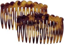 Camila Paris CP2871/2 French Hair Side Comb Small Rounded, Tokio French Twist Hair Combs Decorative, Strong Hold Hair Clips for Women Bun Chignon Up-Do Styling Girls Hair Accessories, Made in France