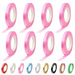 Bealif 9 Rolls Pink Curling Ribbon Set, 5mm Crimped Ribbon for Gift Wrapping Balloon Ribbon String Double Sided for Girls Birthday Baby Shower Wedding Party Art Crafts Flower Decoration (10M/Roll)