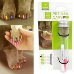 RvPaws Colorful X-Small Cat Nail Caps – 20-Pack Soft Claws with Glue and Applicator – Multi-Color Set