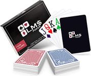 LM$ Poker Cards Plastic Professional 4 Colours with Cut Card - [2 x] High-Quality Poker Cards 54 Sheets - Waterproof and Sturdy Playing Cards in Double Pack - Plastic Cards with Jumbo Index