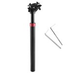 TRIWONDER Bike Seat Post Suspension Seat Post 350mm Bicycle Shock Absorber Seat Tube 27.2 28.6 30.4 30.9 31.6mm Aluminum Alloy Seatpost for MTB Road Bike (Black, 30.9mm)
