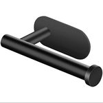 Doryum Toilet Paper Holder Black, Toilet Roll Holder Self Adhesive, Stainless Steel Roll Holder Dispenser, Paper Holder Wall Mounted, Toilet Paper Hanger for Bathrooms, 4.9inch, No Drilling