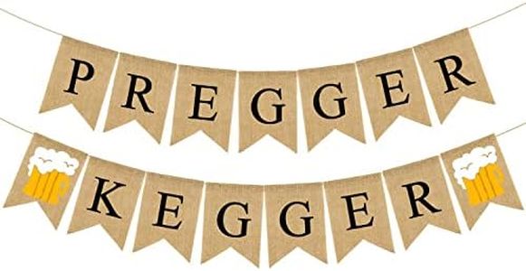 Pregger Kegger Burlap Banner