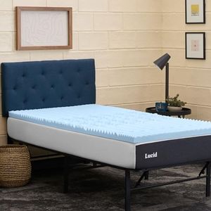 LUCID LU20TX30ZNGT 2 Inch 5 Zone Gel Memory Foam Mattress Topper - Twin XL