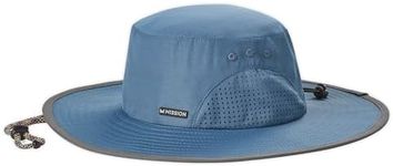 MISSION Cooling Elevation Hat, Bering Sea - Unisex Wide-Brim Hat for Men & Women - Lightweight & Durable - Cools Up to 2 Hours - UPF 50 Sun Protection - Machine Washable