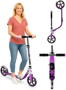Scooter for Kids 6-12 & Adults,Kid scooter for age 6-12,Big Wheels scooter,Adjustable Height, Foldable, aluminium Frame,Holds Up to 220lbs