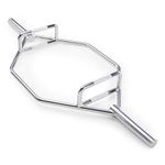Marcy Olympic Hex Bar, Trap Bar for Squats, Deadlifts and Shrugs, Chrome-Plated Finish | HTB-6921
