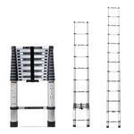 Corvids 3.8m (12.5 feet) Portable & Compact Aluminium Telescopic Ladder | 2-Year Warranty | EN131 Certified 13-Steps Foldable Multipurpose Step Ladder for Home & Outdoor use