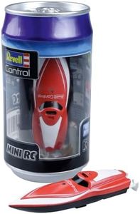 Revell Control I Mini RC Boat Red I 2.4 GHz Remote Control I Can Packaging I Centerproof I Includes Battery and Charger I Length 7.5 cm I Gift Idea from 8 Years