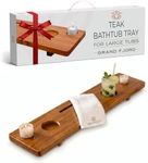 Teak Bathtub Tray for Tub 35” | Bath Tub Tray Wood for Large & Freestanding Tubs, Bathtub Trays for Tub, Bath Tray for Tub, Bath Table Tray | Grand Fjord by JapandiSpirit