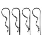 4pcs Stainless Steel R Clips Split Pin, Secure Shaft Retaining Beta Pin Hair Pins Cotter Spring Hitch Cotter Pin Wire Hair Pins