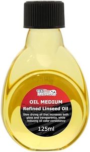 U.S. Art Supply Refined Linseed Oil, 125ml / 4.2 Fluid Ounce Container