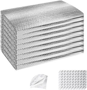 Garage Door Insulation Kit 8P Double Bubble Window Heat Insulation Panels, 6MM 24" x 48" Reflective Aluminum Foil Summer/Winter Barrier Insulation Sheets with 120 Adhesive Tapes for Garage Attic Wall