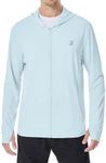 Roadbox Men's UPF 50+ Sun Protection Hoodie Jacket Lightweight Zip Fishing Hiking UV Shirts with Pockets and Thumbholes