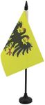 Holy Roman Empire 962-1806 Table Flag 4'' x 6'' - Kingdom of Germany Desk Flag 15 x 10 cm - Black plastic stick and base - AZ FLAG