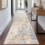 Cekene Modern Runner Rug for Hallways 65x240cm Non-Slip Washable Kitchen Rugs Distressed Entryway Rug Runner Low Profile Floor Carpet Runners for Indoor Entrance Laundry Room Bedroom