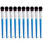 10pcs Mop Brush for Acrylic Painting, 1 Inch Oval Blending Brushes for Acrylic Painting, Paint Brushes with Wooden Handle for Acrylic Paint, Watercolor, Face and Body Art Painting