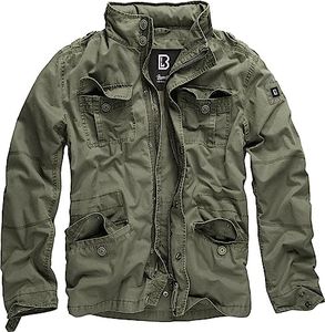 Brandit Individual Wear Men's Stylish Weatherproof Active Everyday Outdoor Field Jacket with Stand-up Collar & Concealed Hood, Olive, XX-Large