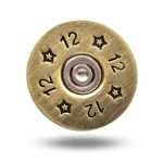 Full Metal Markers 12 Gauge Unique Magnetic Metal Golf Ball Marker with Hat Clip Accessory for Men & Women Shotgun (1 Ball Marker + 1 Hat Clip)