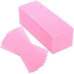 Waxing Strips Pink Non-Woven Removal Wax Strip Facial Body Wax Strip Sheet Removal Wax Paper for Facial Leg Bikini Cleaning and Removal (100 Pieces)