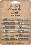 Metal Pen Nibs by Tim Holtz Idea-ology, 12 per Pack, Various Sizes, Decorative, TH92909