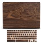 Case Compatible with MacBook Air 13 inch (Models: A1369 & A1466, Older Version 2010-2017), 2 in 1 Plastic Hard Shell Protective Case Cover & Keyboard Protector - Wood Grain