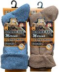 ZRWASKA Men's Diabetic Merino Wool 