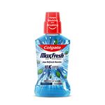 Colgate Maxfresh Plax Antibacterial Mouthwash, 24/7 Fresh Breath Alcohol Free Mouth Wash Liquid for Bad Breath - 250ml Pepper Mint (Complete Oral Care)