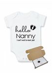 Hello Nanny | Baby Announcement Vest Bodysuit (Pregnancy Reveal) - Gift Wrapped with Box