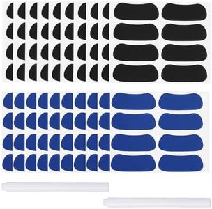 PATIKIL 80 Pairs Sports Eye Black Stickers, Under Eye Black Strips Football Face Stickers Breathable Eyeblack Sticker with 2 Pcs White Pencil for Baseball Fans on Game Day, Blue