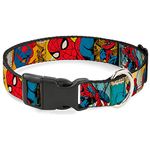 Dog Collar Plastic Clip Spider Man Comic Strip 11 to 17 Inches 1.0 Inch Wide