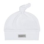 Juddlies - Organic Cotton Essential Hat - White - Newborn Baby Infant Unisex - 0 to 3 Months