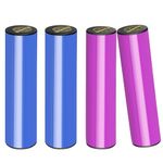 RANMING Hand Shaker Percussion Set 4PCS Stainless Steel Cylinder Shaker Percussion Instrument,Latin Shaker Percussion for Studio, Band, Drummers