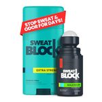 SweatBlock Antiperspirant Deodorant Max Clinical System for Men & Women. Treat Hyperhidrosis - Includes: (1) DRIBOOST [PM] Maximum Strength Antiperspirant Roll-on + (1) [AM] Clinical Deodorant