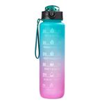 Chef Aid 1 Litre Drinks Bottle with Drinking Targets - Stay Hydrated on the Go