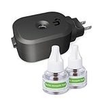 Q5 Mosquito Repellent Indoor Use with 2-Pack 280 Hr Repellent Refills, Electronic Mosquito Repeller Plug in, Highly Effective, DEET-Free, for Home, Bedroom, Office, Kitchen (Black)