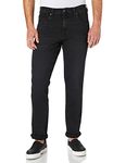 Wrangler Texas Slim Jeans, Nero (Black Crow), 32W / 30L Uomo