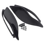 XMMT Motorcycle Side Wing Windshield Air Deflector For Harley Touring Street Glide Electra Glide 2014-2023,Black