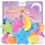 DUAIU Bath Bombs for Girls, 10Pcs Natural Handmade Bath Bombs Gift Set, Organic Bubble Bath Bomb with Essential Oil, Bathbombs for Girls Women Mom, Birthday Mothers Day Christmas Gifts