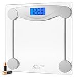 Active Era Digital Body Weight Scale - Ultra Slim High Precision Bathroom Scale with Tempered Glass, Step-on Technology and Backlit Display - Body Weighing Scale 180kg / 400lb (Tempered Glass)