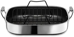 HexClad Hybrid Nonstick Roasting Pan with Rack, Dishwasher-Friendly and Oven-Safe Up to 900°F, Compatible with All Cooktops